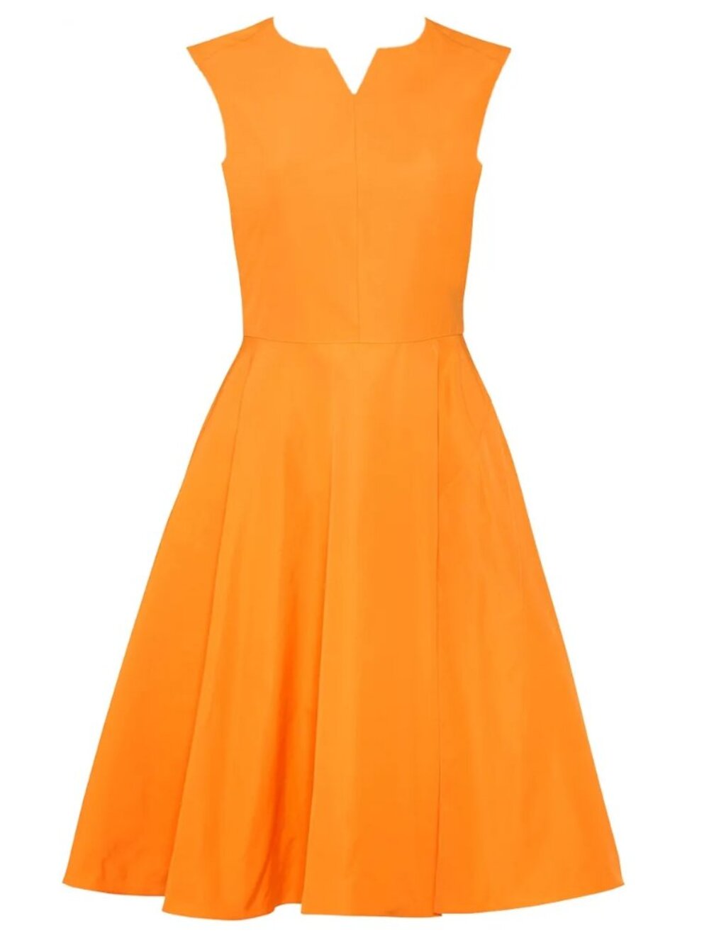 Jil Sander Navy Orange Flare Dress